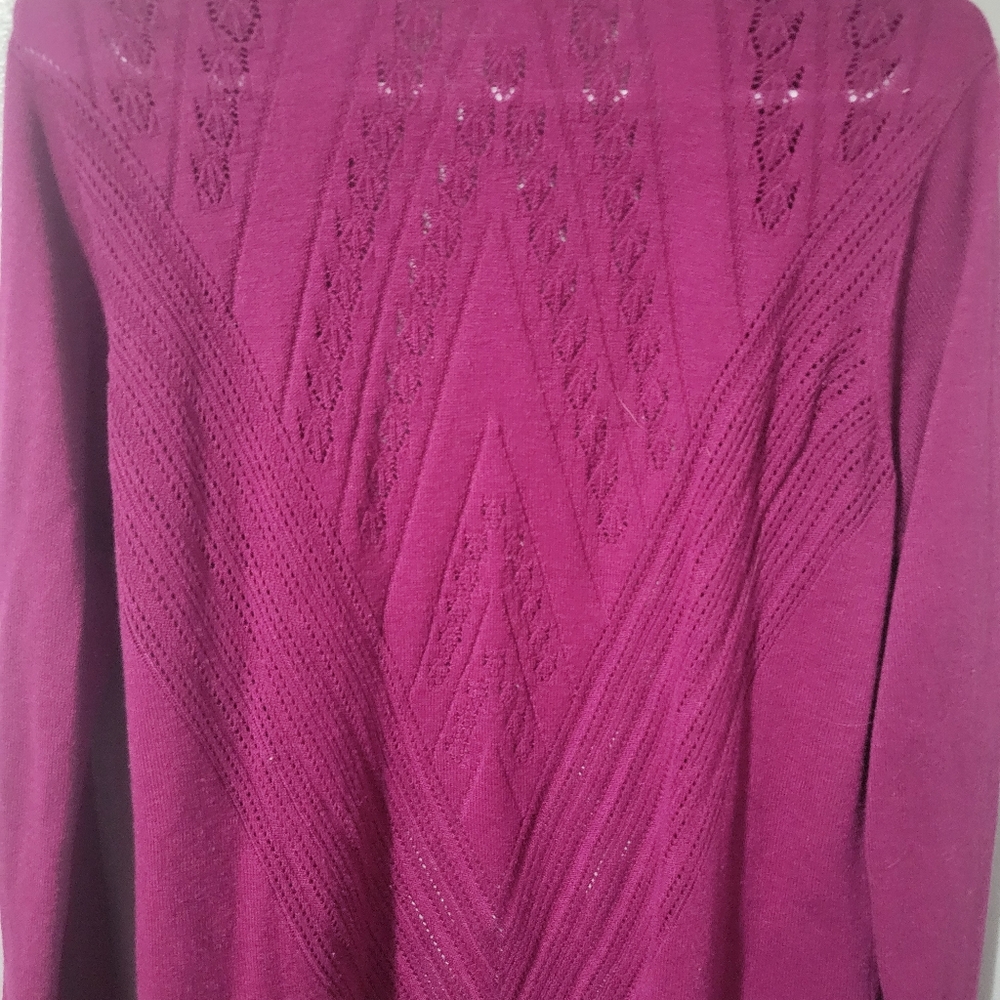 Chic Magenta Knit Sweater